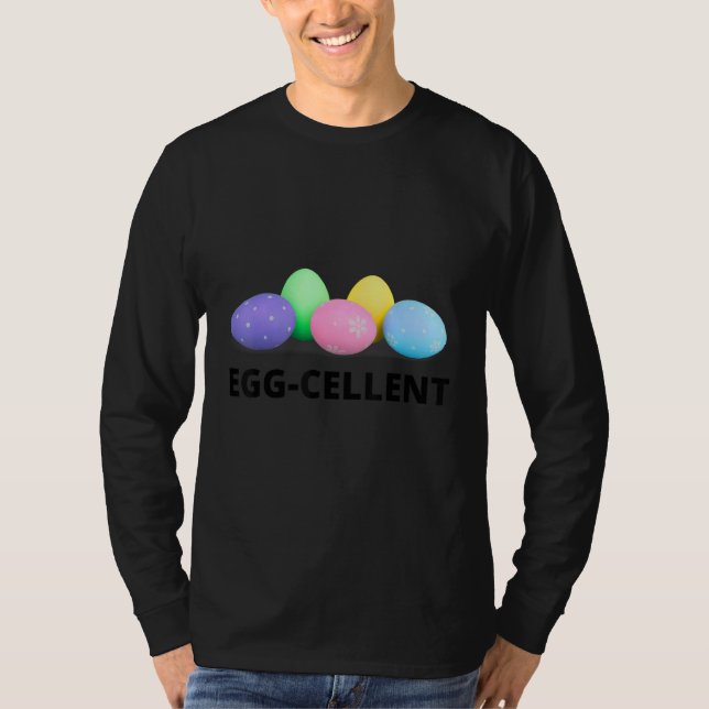 T-shirt Egg Cellent Joyeux Fête de Pâques Mère Papa Fille  (Devant)