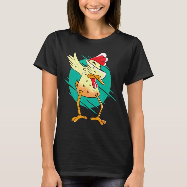 T-shirt Egg Chicken Dabbing Dab   (Devant)