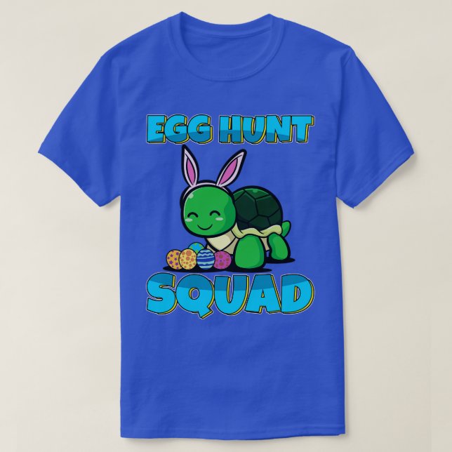T-shirt Egg Hunt Squad Cute Turtle Easter Eggs Hunting  (Design devant)