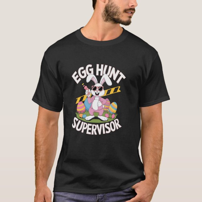 T-shirt Egg Hunt Supervisor Funny Mom And Dad Easter (Devant)
