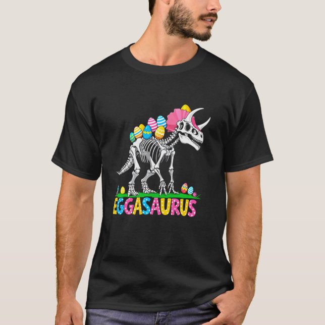 T-shirt Eggasaurus Pâques Dinosaure Stégosaure Joyeuses Pâ (Devant)