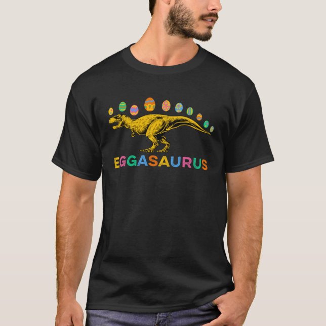 T-shirt Eggasaurus Stegosaurus Easter Egg Dinosaur Happy E (Devant)