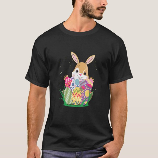 T-shirt Eggéré De Pâques Lapin Lapin Animal Drôle Est (Devant)