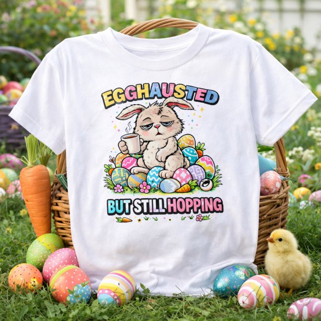 T-shirt Egghausted But Still Hopping Funny Easter Bunny (Créateur téléchargé)