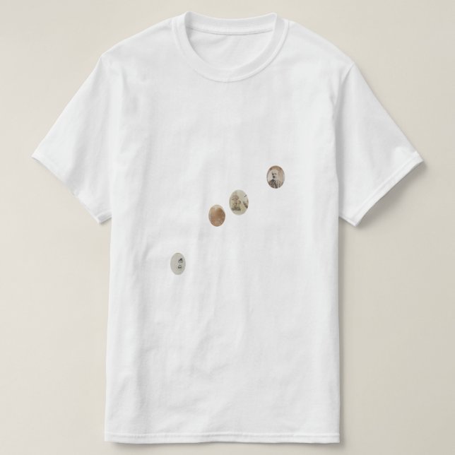 T-shirt EggHead – Ovale qui s'échappe sur le devant et le  (Design devant)
