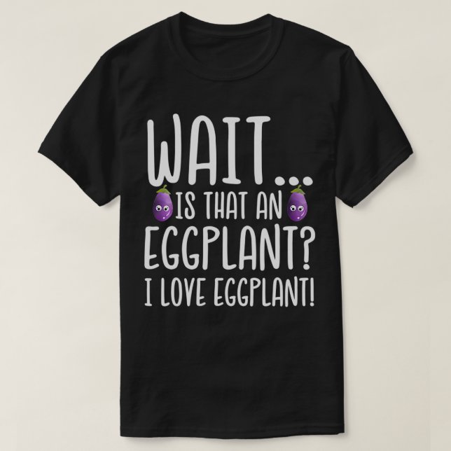 T-shirt Eggplant Lover est qu'une aubergine J'aime Eggplan (Design devant)