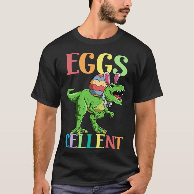 T-shirt Eggs Cellent Easter Rex Dinosaur Bunny Kids Dino B (Devant)