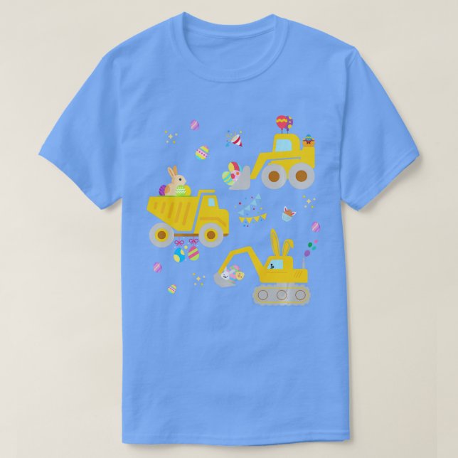 T-shirt EggsCavator Excavator Hunting Egg Easter Construct (Design devant)
