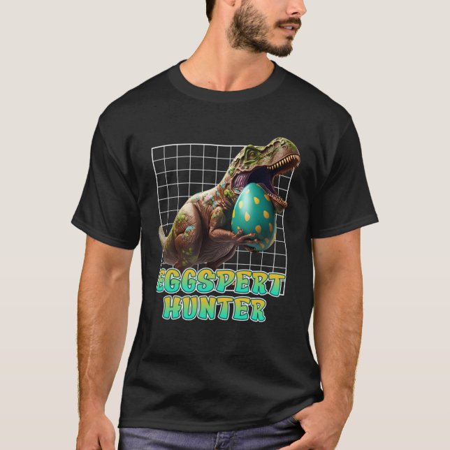 T-shirt Eggspert Easter Eggs Hunt Dinosaur Easter Bunnies  (Devant)