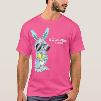 T-shirt Eggspert Hunter Chasse aux Oeufs Cool Lapin de Pâq