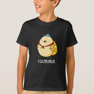 T-shirt Eggsplorer Funny Oeuf Explorer Pun Dark BG