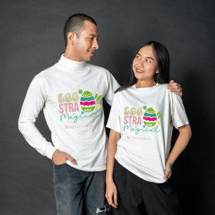T-shirt Eggstra Pâques magiques, famille de typographie au