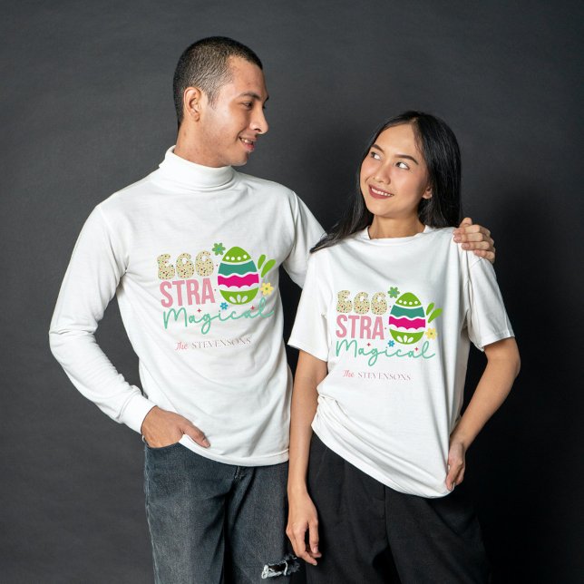 T-shirt Eggstra Pâques magiques, famille de typographie au (Créateur téléchargé)