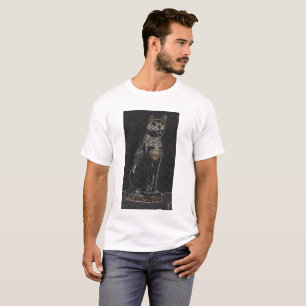 T-shirt Egipt bastet cat male design art colour history