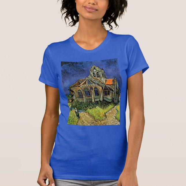 T-shirt Eglise à Auvers-sur-Oise par Vincent van Gogh (Devant)