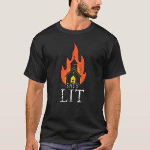 T-shirt Église Brûlante Occulte Reste Allumée Antichrist I