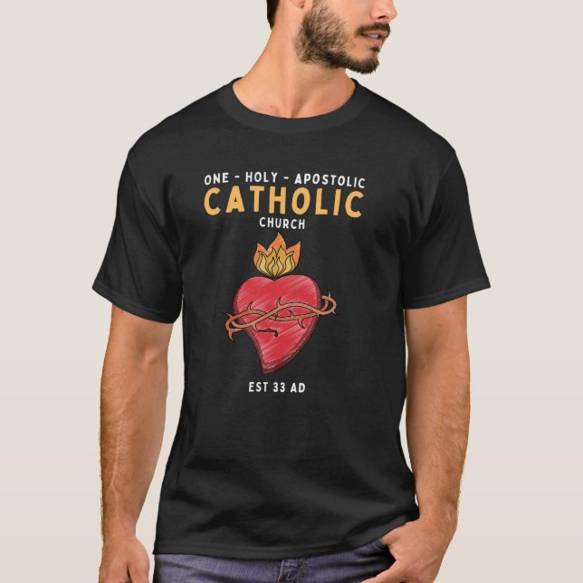 T-shirt Église catholique romaine Sacré-Coeur Don (Devant)