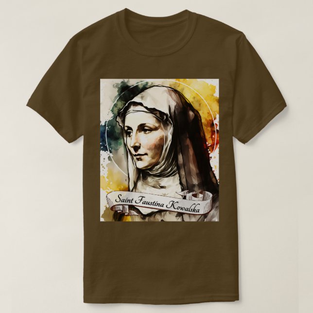 T-shirt Église catholique St Faustina Kowalska Saints Reli (Design devant)