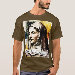 T-shirt Église catholique St Faustina Kowalska Saints Reli