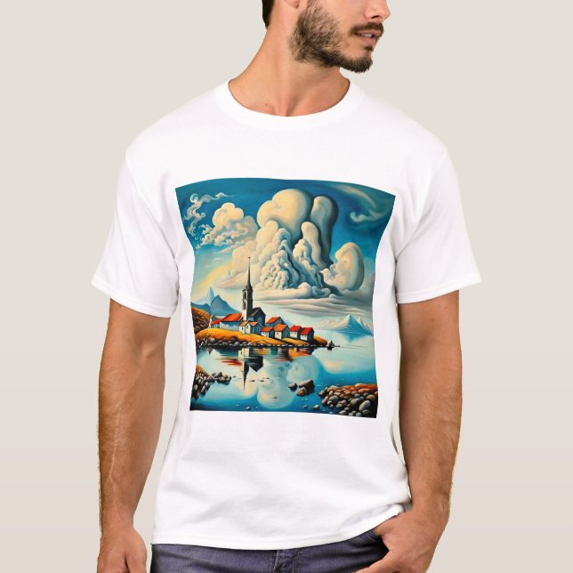 T-shirt Église dans le fjord1 (Devant)
