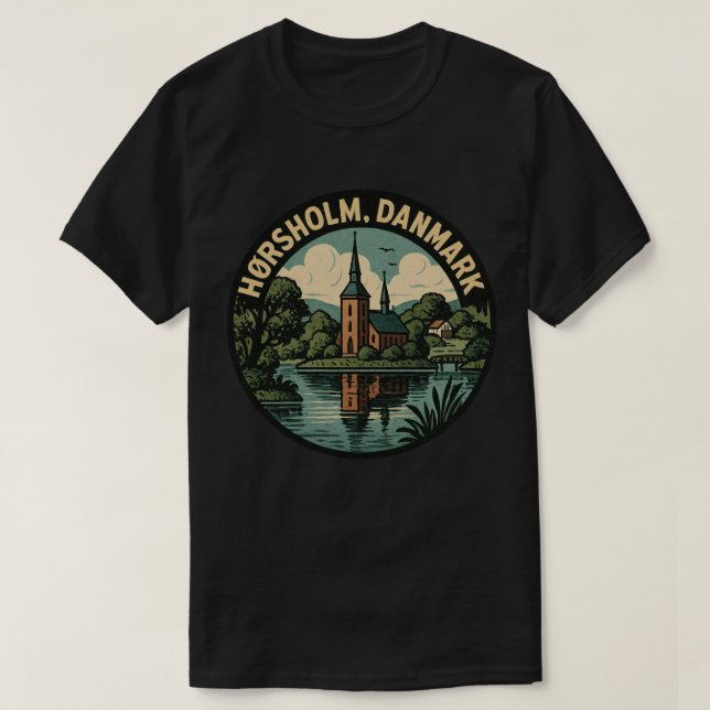 T-shirt Église de Hørsholm Danemark (Design devant)