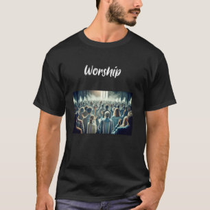 T-shirt Église de Jésus-Christ Équipe de culte lumineuse É