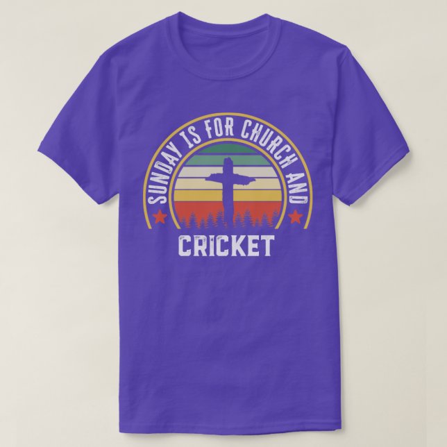T-shirt Eglise et cricket drôle foi chrétienne cadeau (Design devant)