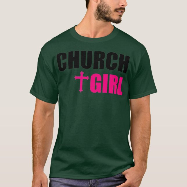 T-shirt Eglise Fille chrétienne Foi Foi Dévout (Devant)