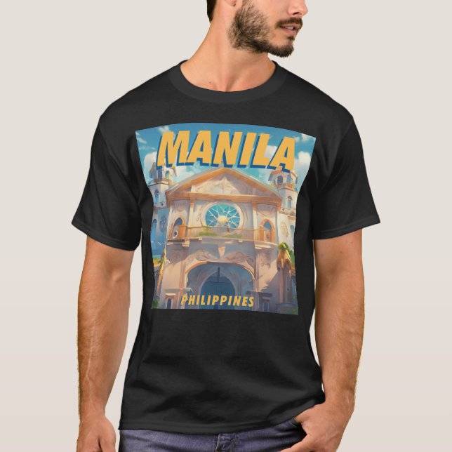 T-shirt Église Quiapo - Manille (Devant)