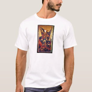 T-shirt Église Saint-Michel-Vanquishing Devil as Medieval 