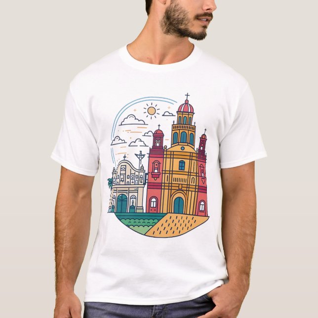 T-shirt Église San Agustin (Devant)