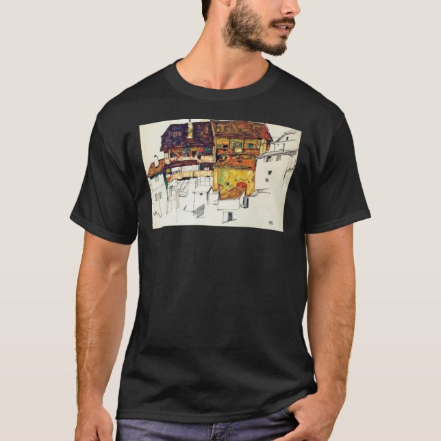 T-shirt Egon Schiele - Old houses in Krumau 1914 Classic T (Devant)