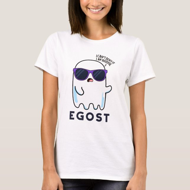 T-shirt Egost Funny Halloween Ego Ghost Pun (Devant)