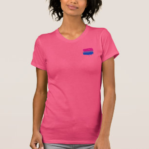 T-SHIRT ÉGOUTTURE BISEXUELLE DE DRAPEAU