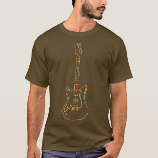 T-shirt EGuitar Rainbow Illustration for Guitarist & Teach