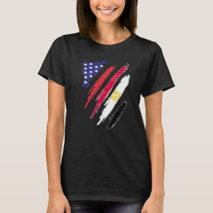 T-shirt Égypte Américain Drapeau Cultivé USA Patriot Hérit