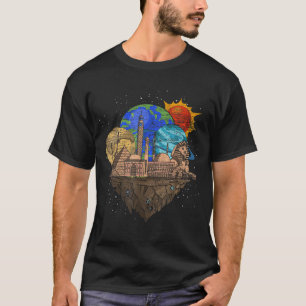 T-shirt Égypte ancienne Sphinx Planètes égyptiennes Espace