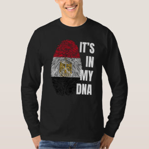 T-shirt Égypte Drapeau Adn empreintes digitales Mois de l'