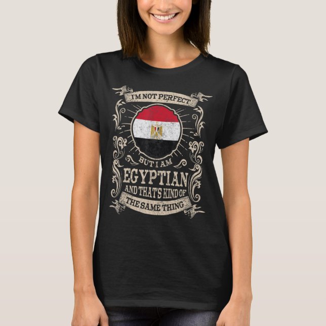 T-shirt Égypte Drapeau Fiers Égyptiens Hommes et Femmes (Devant)