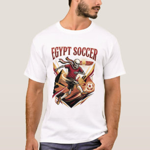 T-shirt Égypte Football Squelette Attaquant Nations Premiu