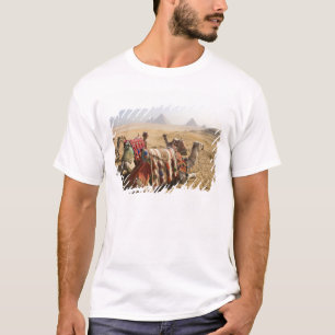 T-shirt Égypte, Le Caire. Chameaux au repos
