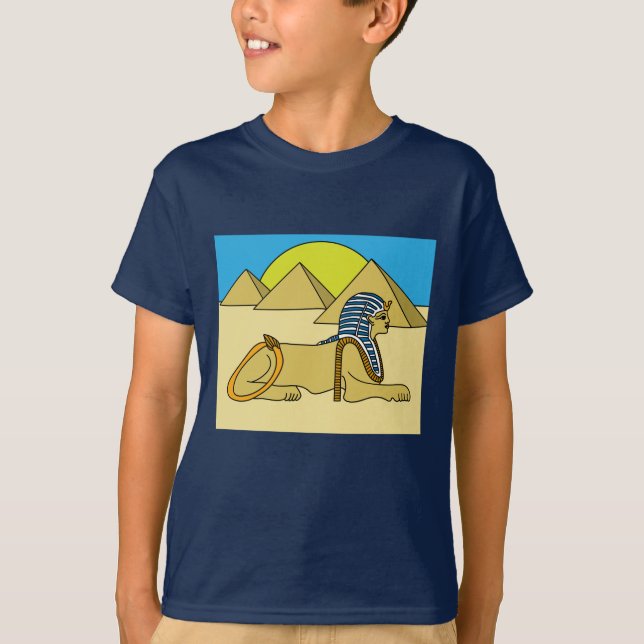T-shirt Égypte Sphinx Pharaopyramides Intemporel (Devant)