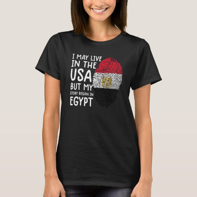 T-shirt Egypte Tee Men Egypte Drapeau Femmes (Devant)