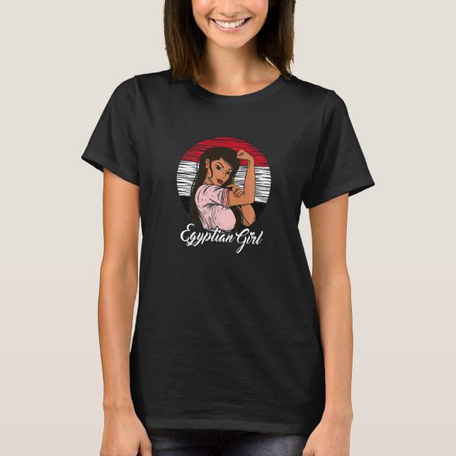 T-shirt Egyptian Flag Egypt Egyptian Girl (Devant)