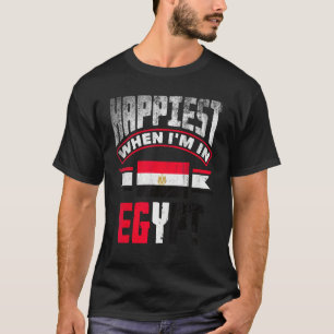 T-shirt Égyptien Égypte Drapeau Égyptien Plus Heureux Quan