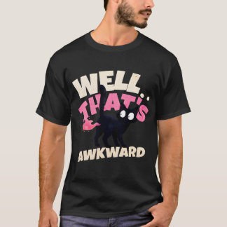 T-shirt Eh bien, c'est gênant Mème de chat fantôme drôle