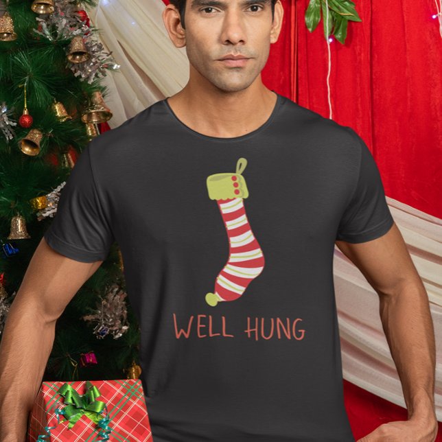 T-shirt Eh bien Hung Stocking Naughty Noël Vacances (Créateur téléchargé)
