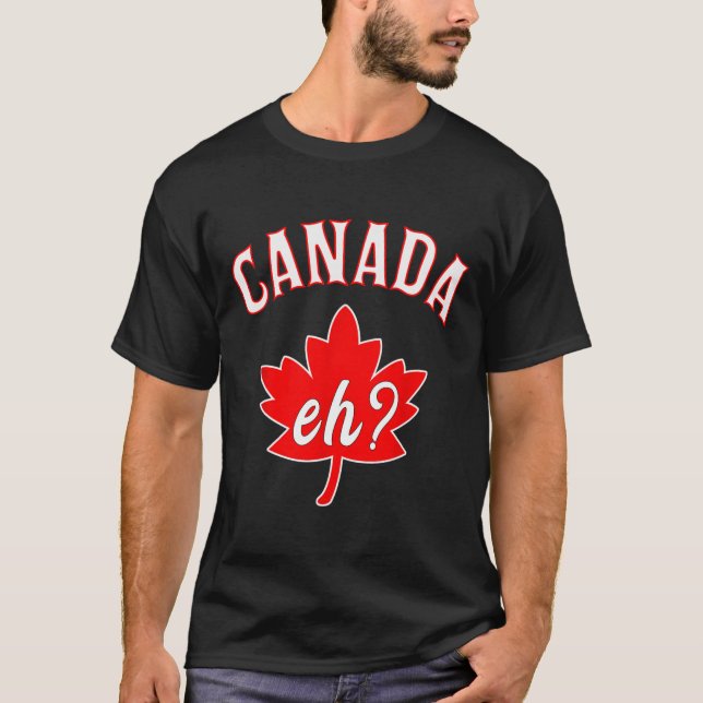 T-shirt Eh Canada Canadian Maple Leaf Hommes Femmes (Devant)