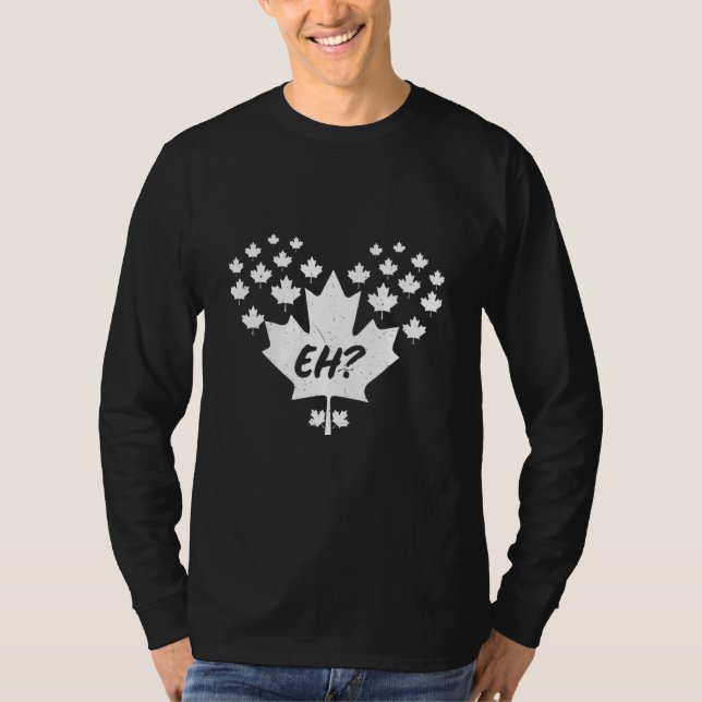 T-shirt Eh Canada Maple Leaf Hommes Femmes (Devant)