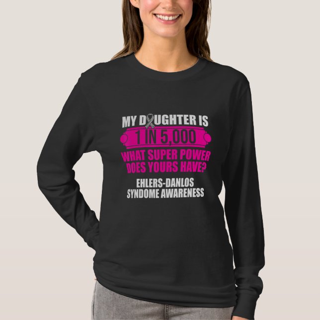 T-shirt Ehlers Danlos Sensibilisation au syndrome Fille Gu (Devant)